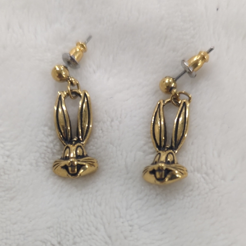 Warner Bros. Gold Character Earrings
